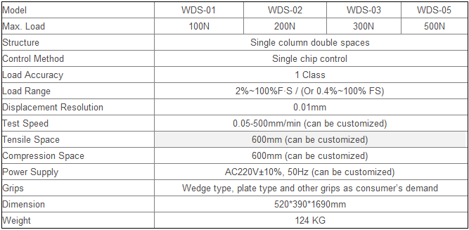 WDS-01/02/03/05 Digital Display Electronic Universal Tensile Testing Machine